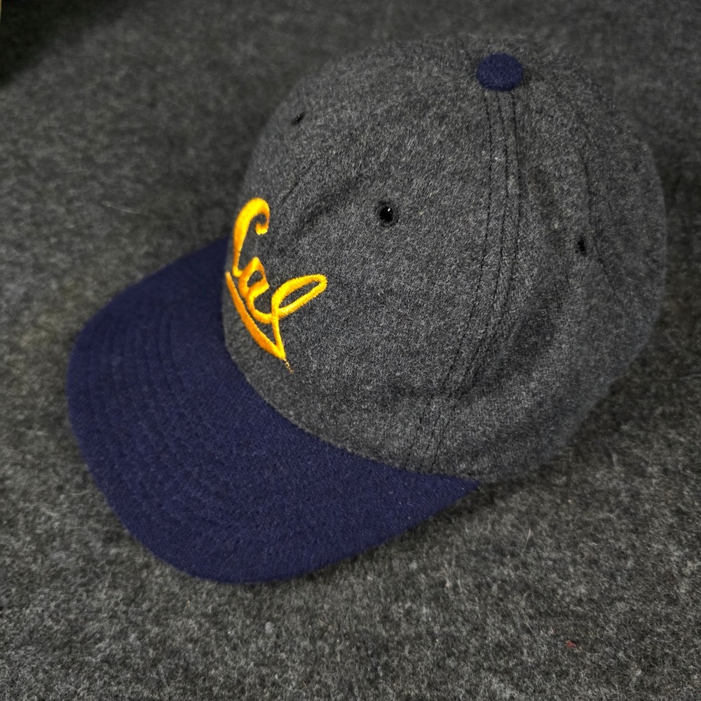 Vintage Cal Berkeley Golden Bears Fitted Gray Blue Wool Hat 7 1/4 Made in USA - Picture 2 of 9